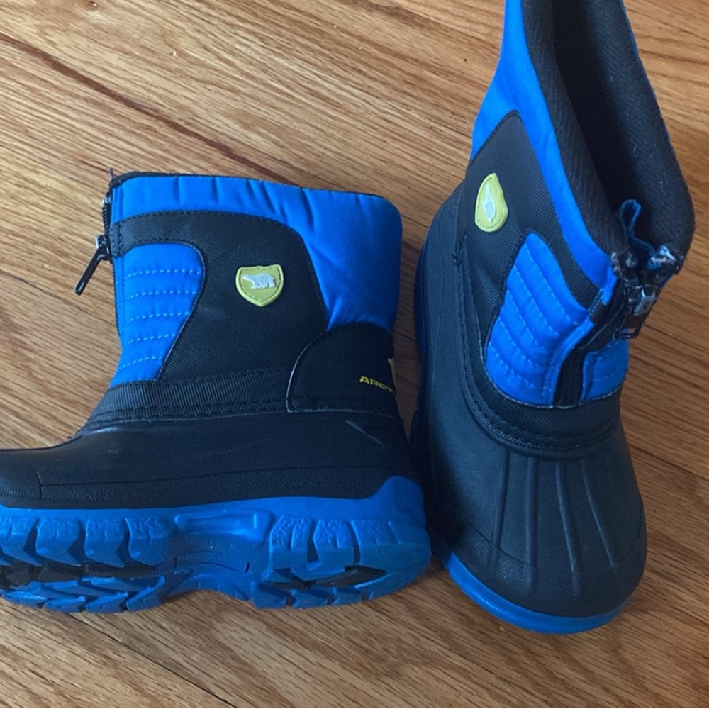 Sorel Kids Black and Blue Snow Boots
